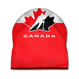 Шапка 3D с принтом TEAM CANADA в Петрозаводске, 100% полиэстер | универсальный размер, печать по всей поверхности изделия | 2017 | canada | hochey | team | teamcanada | канада | мира | россия | хоккей | чемпионат | чм2017