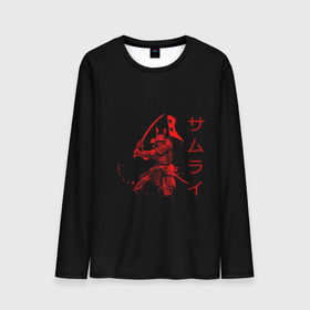 Мужской лонгслив 3D с принтом Японские иероглифы - самурай в Петрозаводске, 100% полиэстер | длинные рукава, круглый вырез горловины, полуприлегающий силуэт | азия | воин | катана | меч | сегун | сэнсэй | харакири | честь | японец | япония