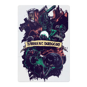 Магнитный плакат 2Х3 с принтом Darkest Dungeon в Петрозаводске, Полимерный материал с магнитным слоем | 6 деталей размером 9*9 см | darkest dungeon | замок | игра | логотип | рыцарь | темные подземелья | тьма | череп | чумной доктор