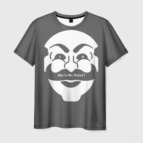 Мужская футболка 3D с принтом Who is в Петрозаводске, 100% полиэфир | прямой крой, круглый вырез горловины, длина до линии бедер | mister | robot | мистер робот