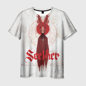 Мужская футболка 3D с принтом Seether в Петрозаводске, 100% полиэфир | прямой крой, круглый вырез горловины, длина до линии бедер | album | poison the parish | seether | рок