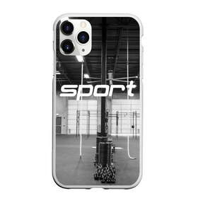 Чехол для iPhone 11 Pro матовый с принтом Спортзал в Петрозаводске, Силикон |  | crossfit | атлетика | зал | качалка | кроссфит | тренажер | тяжелая | фитнес