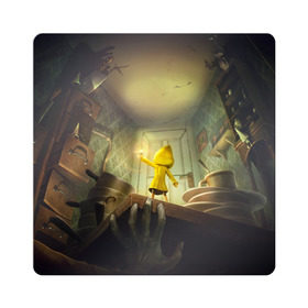 Магнит виниловый Квадрат с принтом Little Nightmares в Петрозаводске, полимерный материал с магнитным слоем | размер 9*9 см, закругленные углы | Тематика изображения на принте: little nightmares