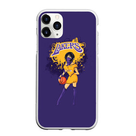 Чехол для iPhone 11 Pro матовый с принтом Lakers в Петрозаводске, Силикон |  | basketball | cheerleader | girl | lakers | nba | street