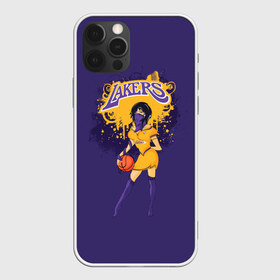 Чехол для iPhone 12 Pro Max с принтом Lakers в Петрозаводске, Силикон |  | Тематика изображения на принте: basketball | cheerleader | girl | lakers | nba | street