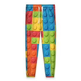 Женские брюки 3D с принтом Лего в Петрозаводске, полиэстер 100% | прямой крой, два кармана без застежек по бокам, с мягкой трикотажной резинкой на поясе и по низу штанин. В поясе для дополнительного комфорта — широкие завязки | lego | tetris | детальки | лего | разноцветные