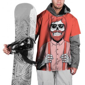Накидка на куртку 3D с принтом Skeleton в Петрозаводске, 100% полиэстер |  | 