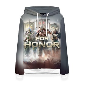 Женская толстовка 3D с принтом For honor 4 в Петрозаводске, 100% полиэстер  | двухслойный капюшон со шнурком для регулировки, мягкие манжеты на рукавах и по низу толстовки, спереди карман-кенгуру с мягким внутренним слоем. | for honor | honor | samurai | templar | viking | vikings | викинг | крестоносец | самурай | тамплиер