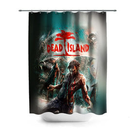 Штора 3D для ванной с принтом Dead island 8 в Петрозаводске, 100% полиэстер | плотность материала — 100 г/м2. Стандартный размер — 146 см х 180 см. По верхнему краю — пластиковые люверсы для креплений. В комплекте 10 пластиковых колец | Тематика изображения на принте: dead | island | repticide | zombie | дэд айлэнд | зомби | мозги