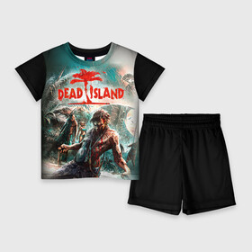 Детский костюм с шортами 3D с принтом Dead island 8 в Петрозаводске,  |  | dead | island | repticide | zombie | дэд айлэнд | зомби | мозги