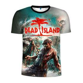 Мужская футболка 3D спортивная с принтом Dead island 8 в Петрозаводске, 100% полиэстер с улучшенными характеристиками | приталенный силуэт, круглая горловина, широкие плечи, сужается к линии бедра | dead | island | repticide | zombie | дэд айлэнд | зомби | мозги