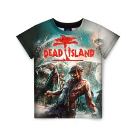 Детская футболка 3D с принтом Dead island 8 в Петрозаводске, 100% гипоаллергенный полиэфир | прямой крой, круглый вырез горловины, длина до линии бедер, чуть спущенное плечо, ткань немного тянется | dead | island | repticide | zombie | дэд айлэнд | зомби | мозги