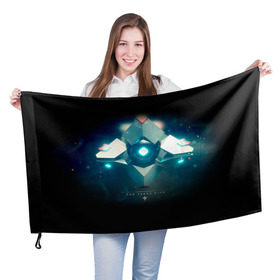 Флаг 3D с принтом Destiny 4 в Петрозаводске, 100% полиэстер | плотность ткани — 95 г/м2, размер — 67 х 109 см. Принт наносится с одной стороны | destiny | дестени | дэстэни | космос
