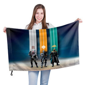 Флаг 3D с принтом Destiny 8 в Петрозаводске, 100% полиэстер | плотность ткани — 95 г/м2, размер — 67 х 109 см. Принт наносится с одной стороны | destiny | дестени | дэстэни | космос