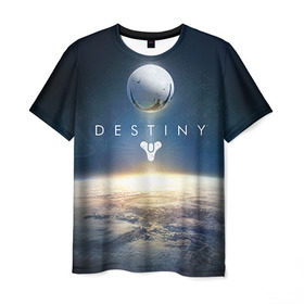 Мужская футболка 3D с принтом Destiny 11 в Петрозаводске, 100% полиэфир | прямой крой, круглый вырез горловины, длина до линии бедер | Тематика изображения на принте: destiny | дестени | дэстэни | космос