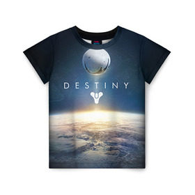 Детская футболка 3D с принтом Destiny 11 в Петрозаводске, 100% гипоаллергенный полиэфир | прямой крой, круглый вырез горловины, длина до линии бедер, чуть спущенное плечо, ткань немного тянется | destiny | дестени | дэстэни | космос