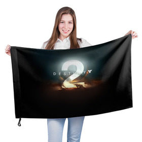 Флаг 3D с принтом Destiny 12 в Петрозаводске, 100% полиэстер | плотность ткани — 95 г/м2, размер — 67 х 109 см. Принт наносится с одной стороны | destiny | дестени | дэстэни | космос