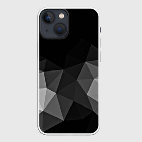Чехол для iPhone 13 mini с принтом Abstract gray в Петрозаводске,  |  | abstraction | абстракция | геометрия | грани | изгиб | линии | полигоны | полосы | постель | розовый | сочетания | текстура | треугольники