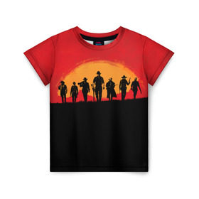 Детская футболка 3D с принтом Red Dead Redemption 2 в Петрозаводске, 100% гипоаллергенный полиэфир | прямой крой, круглый вырез горловины, длина до линии бедер, чуть спущенное плечо, ткань немного тянется | rdr | red dead redemption 2