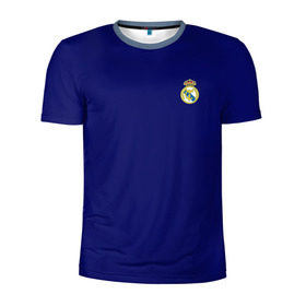 Мужская футболка 3D спортивная с принтом Реал Мадрид в Петрозаводске, 100% полиэстер с улучшенными характеристиками | приталенный силуэт, круглая горловина, широкие плечи, сужается к линии бедра | madrid | real | королевский клуб | мадрид | примера | реал | футбол | чемпионат испании