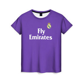 Женская футболка 3D с принтом Реал Мадрид в Петрозаводске, 100% полиэфир ( синтетическое хлопкоподобное полотно) | прямой крой, круглый вырез горловины, длина до линии бедер | madrid | real | королевский клуб | мадрид | примера | реал | футбол | чемпионат испании
