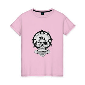 Женская футболка хлопок с принтом Skate or die в Петрозаводске, 100% хлопок | прямой крой, круглый вырез горловины, длина до линии бедер, слегка спущенное плечо | 