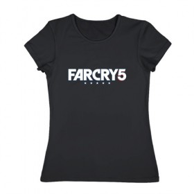 Женская футболка хлопок с принтом Far Cry 5 в Петрозаводске, 100% хлопок | прямой крой, круглый вырез горловины, длина до линии бедер, слегка спущенное плечо | 