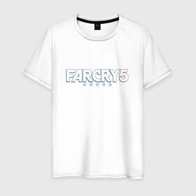 Мужская футболка хлопок с принтом Far Cry 5 в Петрозаводске, 100% хлопок | прямой крой, круглый вырез горловины, длина до линии бедер, слегка спущенное плечо. | Тематика изображения на принте: 