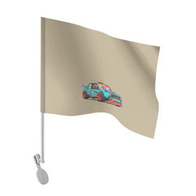 Флаг для автомобиля с принтом Гонка 2 в Петрозаводске, 100% полиэстер | Размер: 30*21 см | драг | дрифт | корч | тачила | тачка