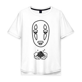 Мужская футболка хлопок Oversize с принтом безликий в Петрозаводске, 100% хлопок | свободный крой, круглый ворот, “спинка” длиннее передней части | Тематика изображения на принте: anime | ghost | унесённые призраками