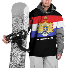 Накидка на куртку 3D с принтом Флаг и герб Нидерланды в Петрозаводске, 100% полиэстер |  | амстердам | голландия | европа