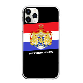 Чехол для iPhone 11 Pro Max матовый с принтом Флаг и герб Нидерланды в Петрозаводске, Силикон |  | амстердам | голландия | европа