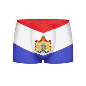 Мужские трусы 3D с принтом Флаг и герб Голландии в Петрозаводске, 50% хлопок, 50% полиэстер | классическая посадка, на поясе мягкая тканевая резинка | амстердам | голландия | европа