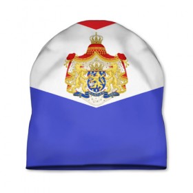 Шапка 3D с принтом Флаг и герб Голландии в Петрозаводске, 100% полиэстер | универсальный размер, печать по всей поверхности изделия | Тематика изображения на принте: амстердам | голландия | европа