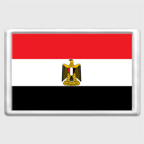 Магнит 45*70 с принтом Флаг и герб Египта в Петрозаводске, Пластик | Размер: 78*52 мм; Размер печати: 70*45 | символ страна