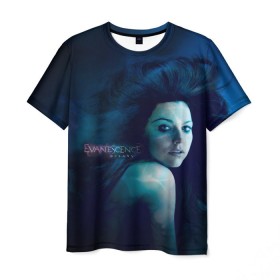 Мужская футболка 3D с принтом Evanescence 6 в Петрозаводске, 100% полиэфир | прямой крой, круглый вырез горловины, длина до линии бедер | evanescence | fallen | the open door | джен маджура | иванесенс | тим маккорд | трой маклоухорн | уилл хант | эванесенс | эми ли