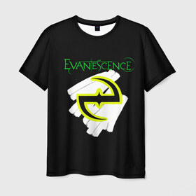 Мужская футболка 3D с принтом Evanescence 1 в Петрозаводске, 100% полиэфир | прямой крой, круглый вырез горловины, длина до линии бедер | evanescence | fallen | the open door | джен маджура | иванесенс | тим маккорд | трой маклоухорн | уилл хант | эванесенс | эми ли