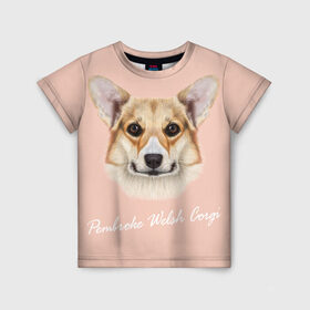 Детская футболка 3D с принтом Корги в Петрозаводске, 100% гипоаллергенный полиэфир | прямой крой, круглый вырез горловины, длина до линии бедер, чуть спущенное плечо, ткань немного тянется | вельш корги | как в рекламе | коржик | пемброк | собака | щенок
