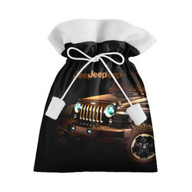 Подарочный 3D мешок с принтом Jeep в Петрозаводске, 100% полиэстер | Размер: 29*39 см | Тематика изображения на принте: brand | car | chrysler | jeep | logo | usa | автомобиль | джип | крайслер | логотип | марка | сша
