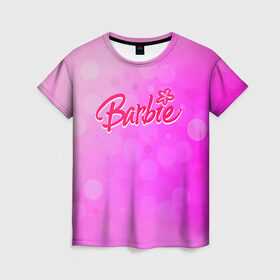 Женская футболка 3D с принтом Барби 5 в Петрозаводске, 100% полиэфир ( синтетическое хлопкоподобное полотно) | прямой крой, круглый вырез горловины, длина до линии бедер | barbie | барби | девочка | девушка | кукла