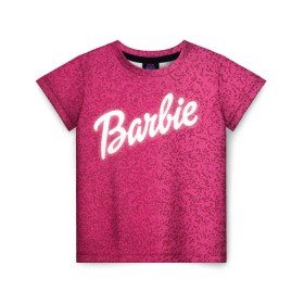 Детская футболка 3D с принтом Барби 7 в Петрозаводске, 100% гипоаллергенный полиэфир | прямой крой, круглый вырез горловины, длина до линии бедер, чуть спущенное плечо, ткань немного тянется | barbie | барби | девочка | девушка | кукла