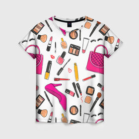 Женская футболка 3D с принтом Барби 9 в Петрозаводске, 100% полиэфир ( синтетическое хлопкоподобное полотно) | прямой крой, круглый вырез горловины, длина до линии бедер | barbie | барби | девочка | девушка | кукла