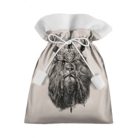 Подарочный 3D мешок с принтом Старый воин в Петрозаводске, 100% полиэстер | Размер: 29*39 см | борода | взгляд | викинг | воин | грива | косы | лев | рога | череп | шлем
