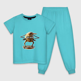 Детская пижама хлопок с принтом Так, блэт в Петрозаводске, 100% хлопок |  брюки и футболка прямого кроя, без карманов, на брюках мягкая резинка на поясе и по низу штанин
 |   | блэт | мем | птица | так | топ