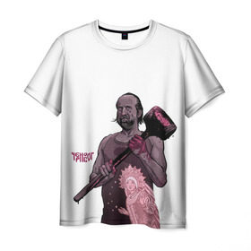 Мужская футболка 3D с принтом ЧерноБог в Петрозаводске, 100% полиэфир | прямой крой, круглый вырез горловины, длина до линии бедер | американские боги | бог зла | молот | чернобог