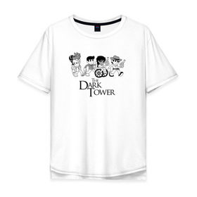 Мужская футболка хлопок Oversize с принтом The Dark Tower в Петрозаводске, 100% хлопок | свободный крой, круглый ворот, “спинка” длиннее передней части | the dark tower | стивен кинг | стрелок | темная башня