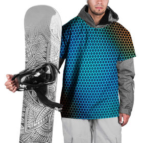 Накидка на куртку 3D с принтом object grid в Петрозаводске, 100% полиэстер |  | dot | абстракция | метал | сетка | текстура