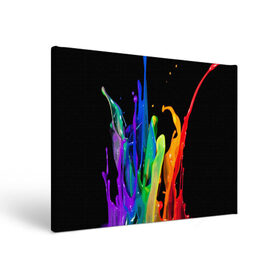 Холст прямоугольный с принтом Краски в Петрозаводске, 100% ПВХ |  | background | black | bright | paint | rainbow | spectrum | splash | spray | брызги | всплеск | краски | радуга | спектр | фон | черный | яркие