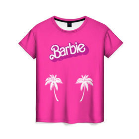 Женская футболка 3D с принтом Barbie пальмы в Петрозаводске, 100% полиэфир ( синтетическое хлопкоподобное полотно) | прямой крой, круглый вырез горловины, длина до линии бедер | Тематика изображения на принте: badgirl | barbie | beach party | beaches | bride | crew | girl | girlfriends | henparty | pink | power | princess | real girls | superbride | team | девичник | для влюбленных | для подруг | замуж | море | невеста | отдых | пляж | пляжная вечеринка | подру