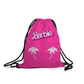 Рюкзак-мешок 3D с принтом Barbie пальмы в Петрозаводске, 100% полиэстер | плотность ткани — 200 г/м2, размер — 35 х 45 см; лямки — толстые шнурки, застежка на шнуровке, без карманов и подкладки | badgirl | barbie | beach party | beaches | bride | crew | girl | girlfriends | henparty | pink | power | princess | real girls | superbride | team | девичник | для влюбленных | для подруг | замуж | море | невеста | отдых | пляж | пляжная вечеринка | подру